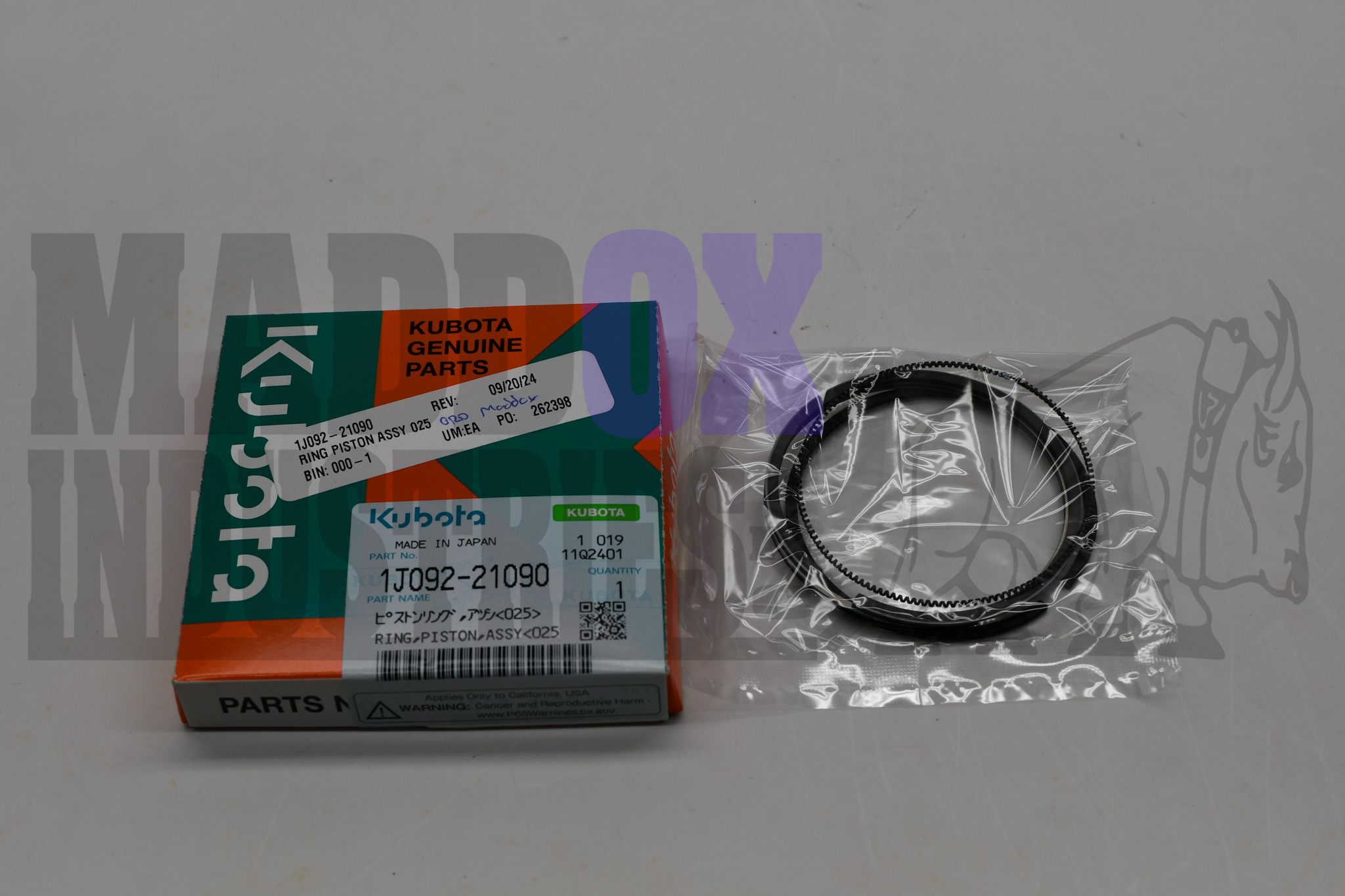 Kubota 1J092-21090 Piston Ring